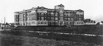Main Hall, now known as Maurice O. Graff Main Hall, is the original campus building