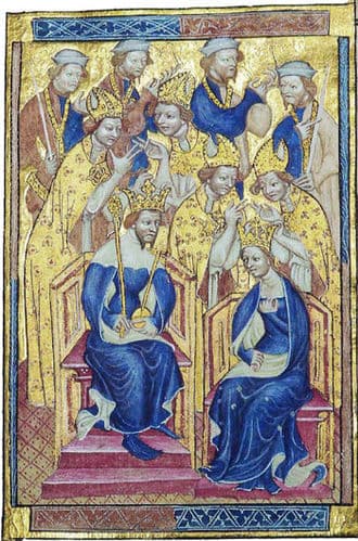 Anne and Richard's coronation in the Liber Regalis of Westminster Abbey