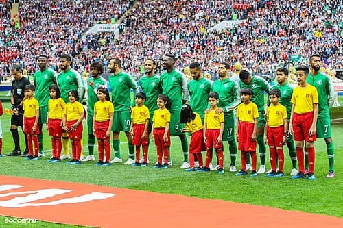 Saudi Arabia before the 2018 FIFA World Cup opening fixture, against hosts Russia in Group A.