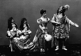 Carlotta Brianza as Princess Aurora and Pavel Gerdt as Prince Désiré, costumed for the Grand Procession of Act III in Petipa's original production of The Sleeping Beauty.(Mariinsky Theatre, St. Petersburg, 1890)