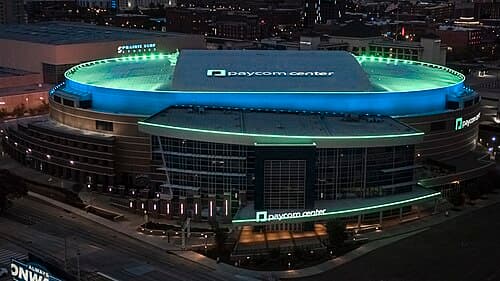 Paycom Center began hosting the Oklahoma City Thunder in 2008, then known as the Ford Center.