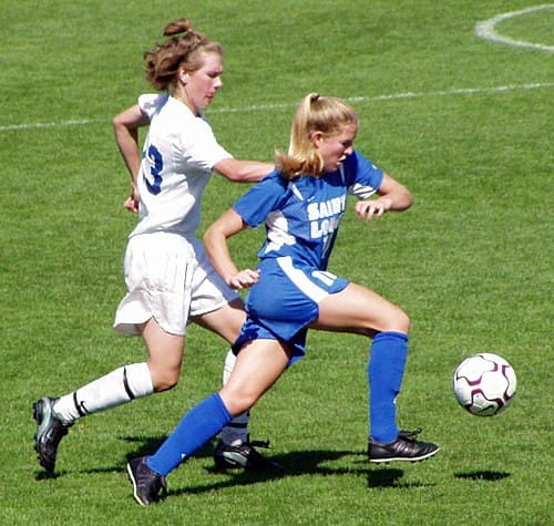 SLU women's soccer match in 2003