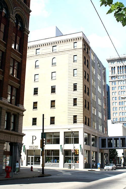 Academic Hall contains offices and classrooms.