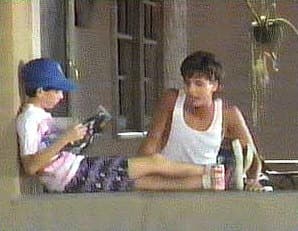 A skeptical Buddy (Josh Tygiel, left) tries to ignore Ted (David Lascher) and his scheming in the episode "Suspicion"