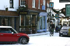 Filming on location in Godalming.