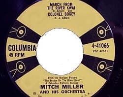 Miller's single for his 1957 recording of "The River Kwai March" and "Colonel Bogey March"