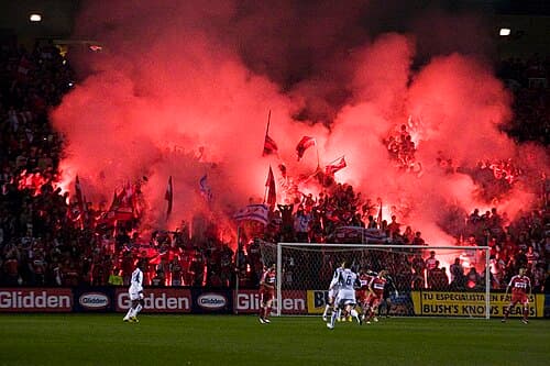 "Section 8", the supporters area at SeatGeek Stadium