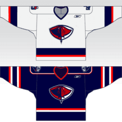 Current Stingrays home and away jerseys, used since 2008.