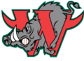 The logo of the Winston-Salem Warthogs, used from 1995 to 2008