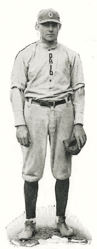Pitcher Russ Miller in the 1924 Makio yearbook