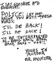 Final page of the first Son of Sam letter