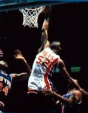 Buck Williams in the "Stars and Stripes" white uniform in the 1980s