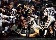 The Rams playing against the Vikings in the 1977 NFC Divisional Playoffs.