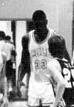 O'Neal playing for Cole High School varsity basketball team in San Antonio, Texas, in 1989